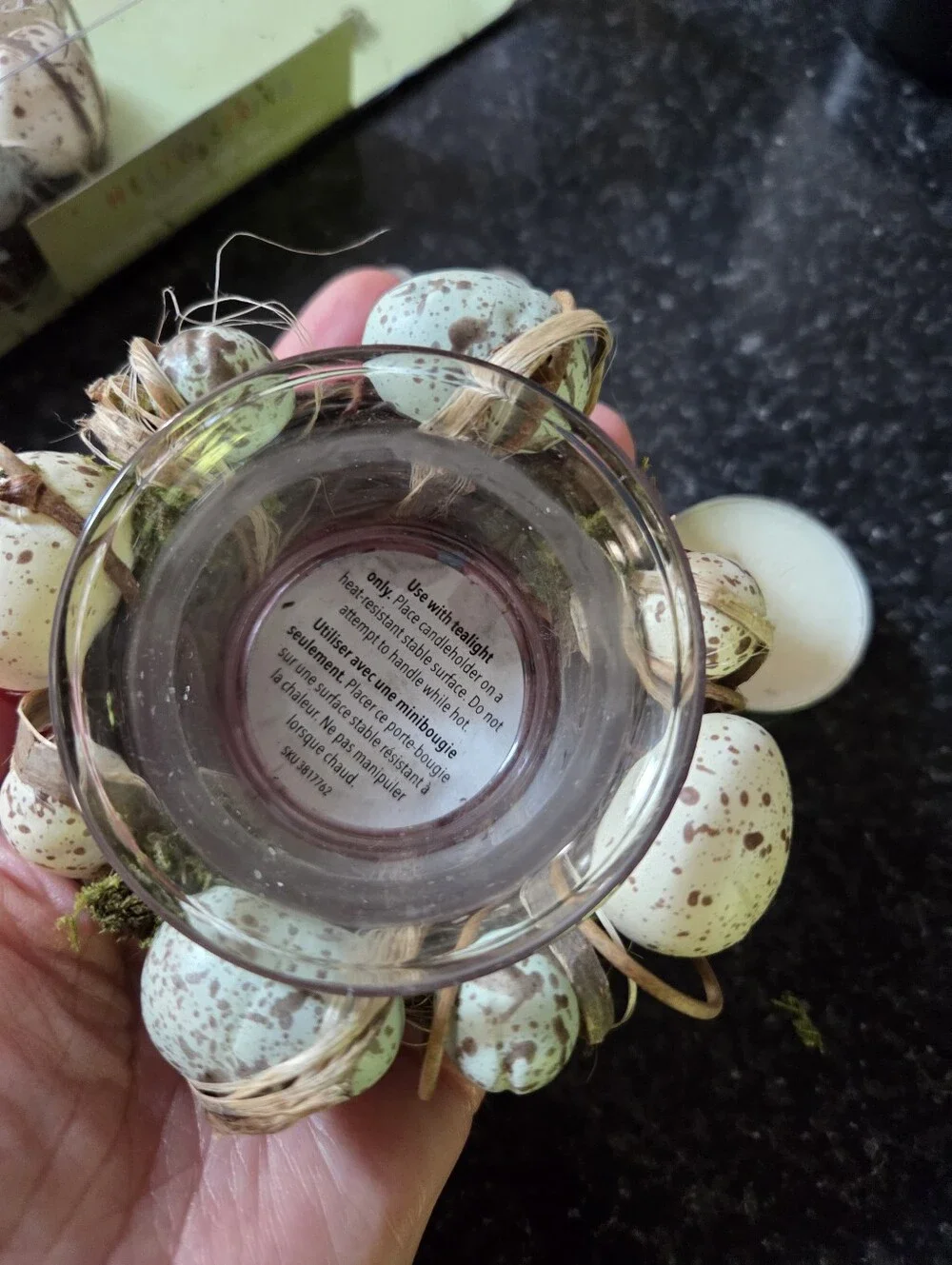 Pier 1 Hello Spring Easter Egg Tealight Candle Holder Set of 2 Discontinued